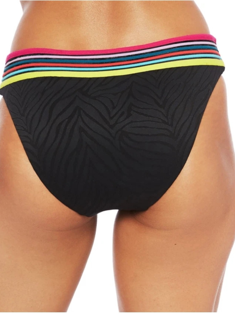 Trina Turk Multi Zebra Textured Hipster Bikini Bottoms Women's | NWT
